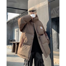 冬季美式复古拼接设计灯芯绒棉服潮牌保暖百搭连帽上衣W8064-P85，男装棉衣，星座512-4
