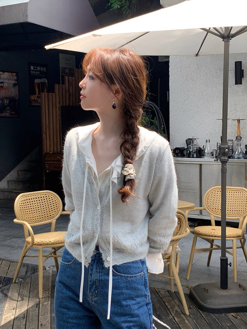 秋冬百搭浪漫莱赛尔荷叶边领设计感气质长袖衬衫,女装衬衫,湘姗