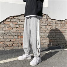 主推！排扣卫裤休闲裤运动裤宽松篮球裤男313A-1-CN04-P45控价58，男装休闲裤，星座808A-1