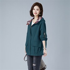 加绒加厚派克服女冬季2025新款宽松休闲连帽棉衣中年妈妈棉袄外套图片