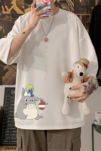 Q11152-P30 春夏季七分袖t恤男大码五分袖男短袖中袖图片