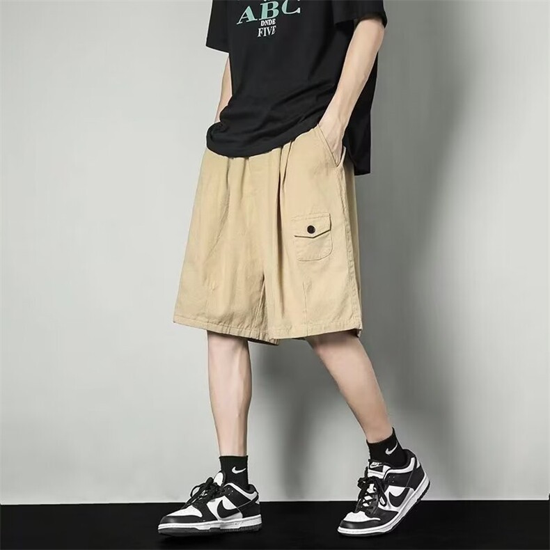 日系复古潮牌工装短裤2024夏季高街宽松休闲五分裤现货K7721-P30,男装牛仔裤,星座512-3
