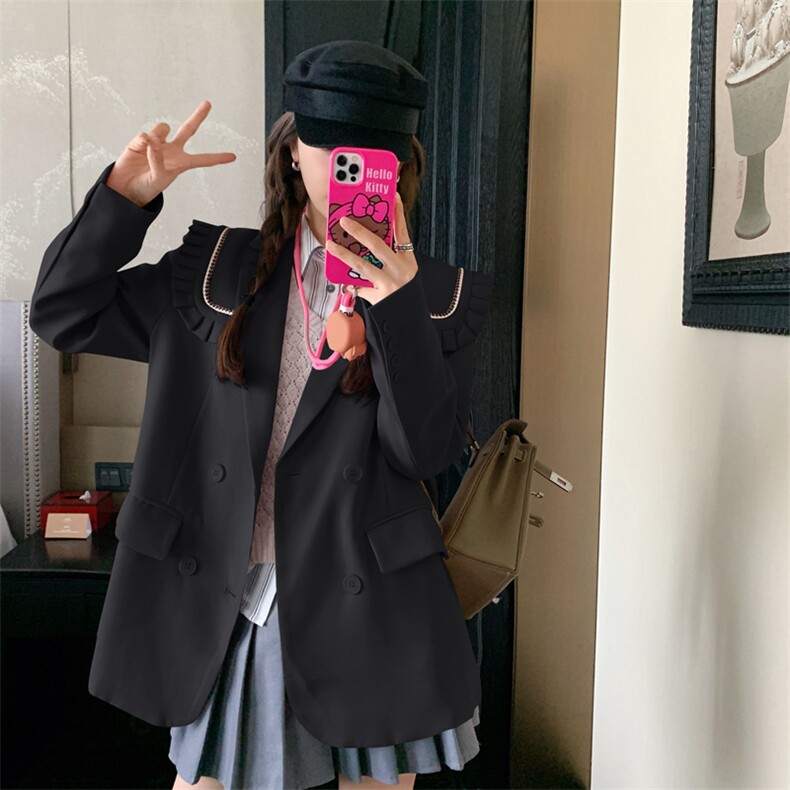 182-8508-P135-K188休闲海军领减龄小西装,女装西装,浙宝182A