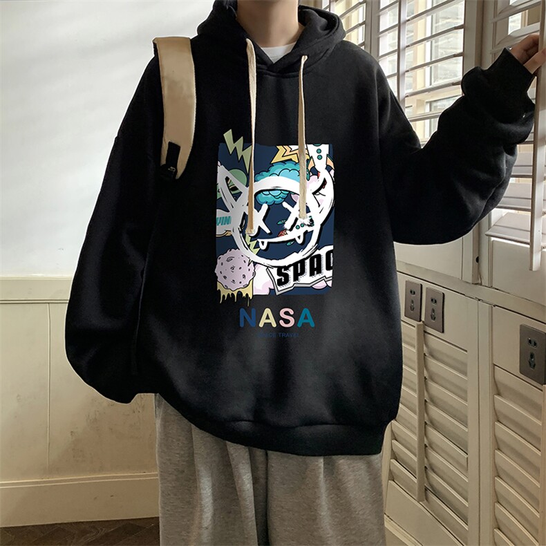 纯棉连帽卫衣男大码运动帽衫宽松薄WY2275-P35,男装卫衣,电商A040