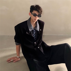 春秋季新款假两件工装外套男士韩版青年夹克休闲宽松上衣BJK157，男装夹克，星座208-5