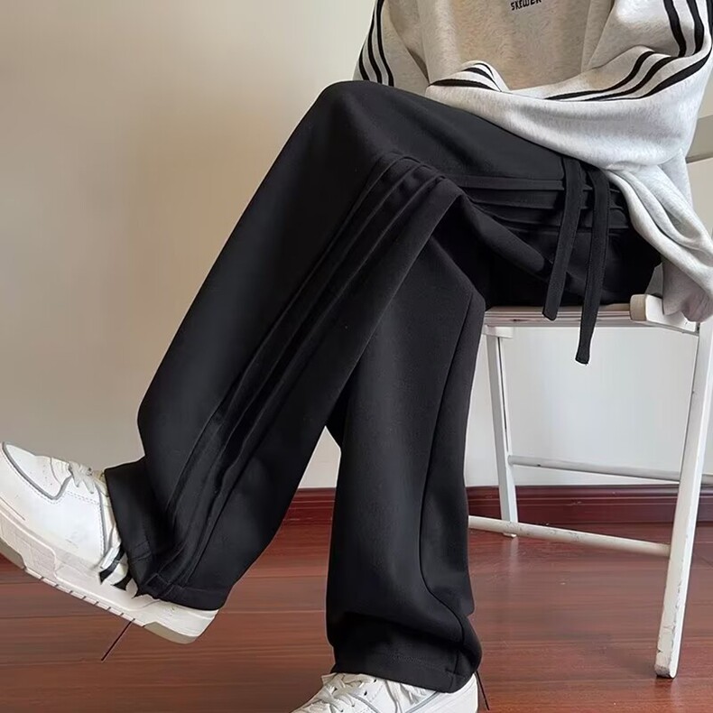 卫裤男生裤子春秋冬季新款oversize痞帅直筒宽松运动裤休闲裤长裤,男装休闲裤,星座218-8