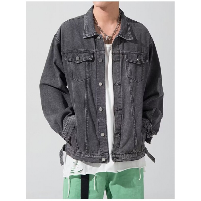 牛仔外套男高街潮牌夹克港风休闲百搭翻领情侣上衣服JK001-P65,男装夹克,星座308B-1