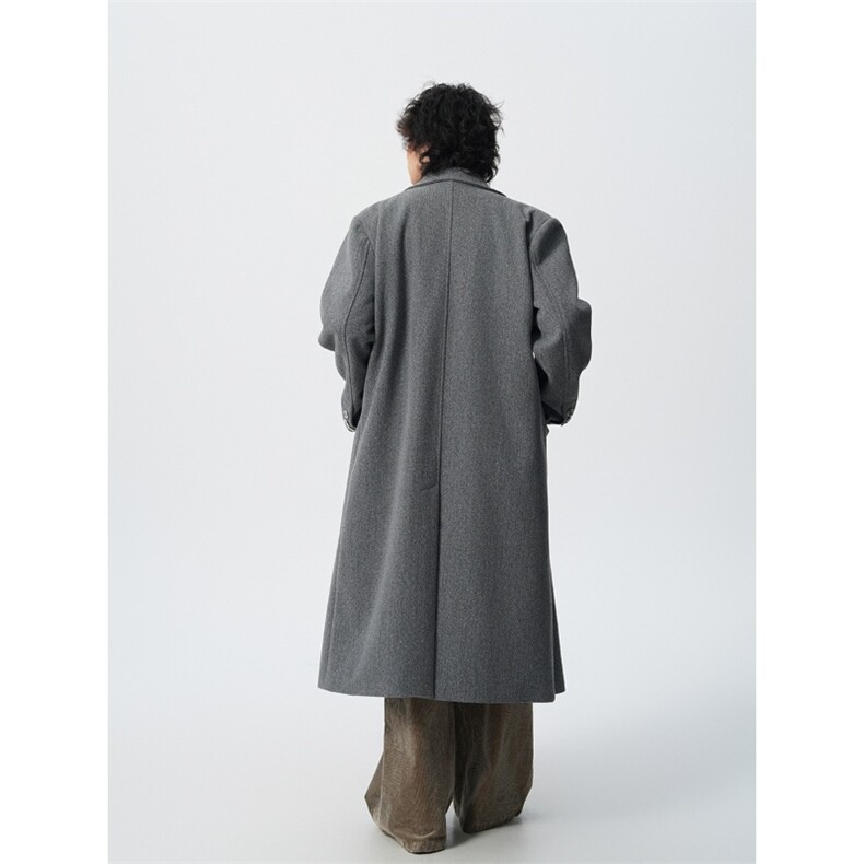 现货飞机扣毛呢大衣男中长款韩版痞帅呢子风衣外套812-F682-138,男装风衣,星座812