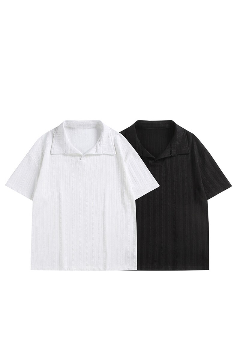 白色麦穗纹肌理感polo衫男款夏季高级感冰丝短袖T3687-特价P25,男装T恤,电商A007