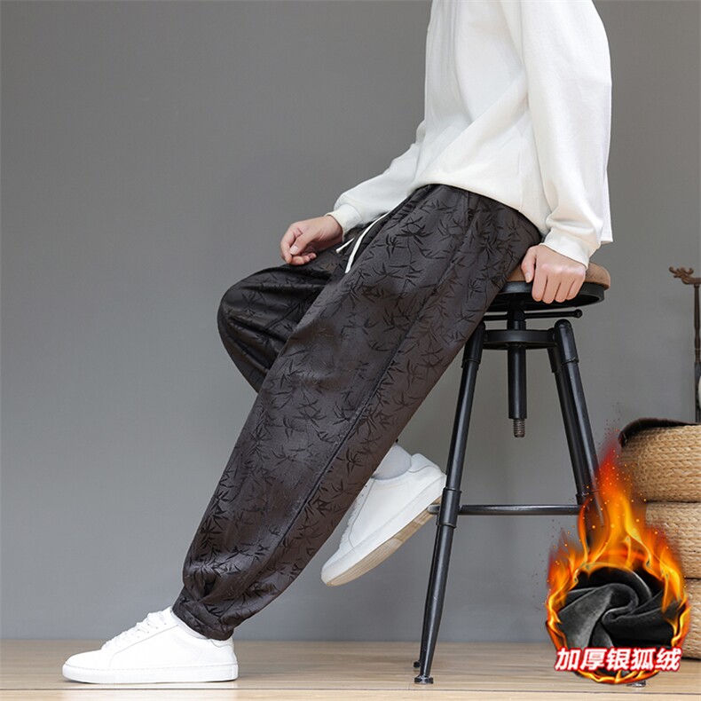 风冬季加厚银狐绒加绒裤男印花潮休闲裤xz815-k508p60,男装卫衣,星座815（原A203）