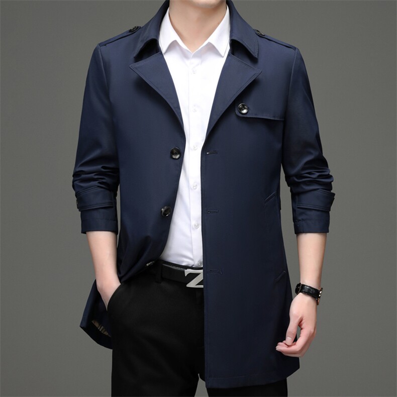 BEA1021钱塘2020-2秋季中长款男士风衣外套帅气百塔上衣货稳P150,男装风衣,钱塘207-2