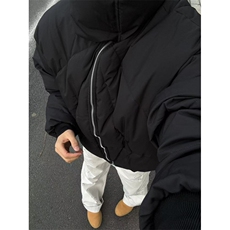 美式立领盔甲围脖宽松百搭棉衣-ZM082-P95，男装棉衣，星座313A(原308A-2)