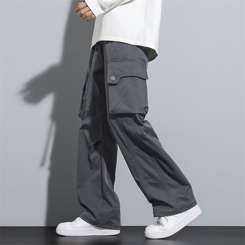 美式户外工装裤冲锋裤松紧腰宽松阔腿裤休闲裤直筒裤T8015-特P46，男装工装外套，星座1006