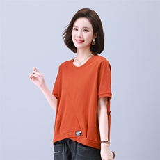 2025夏季新款精品女装潮设计感短袖t恤女宽松显瘦大码打底上衣服，女装衬衫，叶笙衣