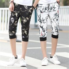 夏新款七分裤男生微弹力休闲男士花色中裤214-218p30，男装休闲裤，星座1203