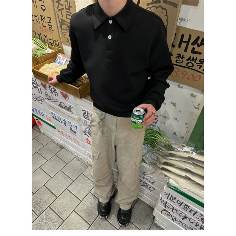 1506-1/GWY570/P41日系简约高级感POLO衫卫衣,男装Polo衫,星座1506A