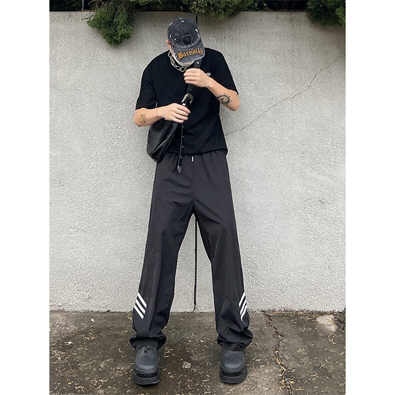 B221美式ins街头hiphop休闲情侣宽松运动裤子LK23117-P60控78,男装休闲裤,电商B221