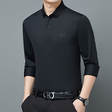 H8122钱塘2020-3中青年男士春秋薄款时尚休闲简约长袖衬衣P77，男装衬衫，钱塘207-3