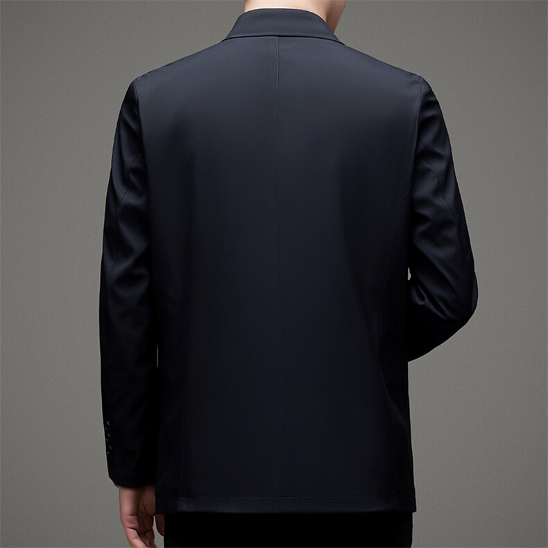 夹克男春秋季商务休闲宽松翻领爸爸装薄款中年男士外套2023新款,男装夹克,电商B212（原钱塘6029）