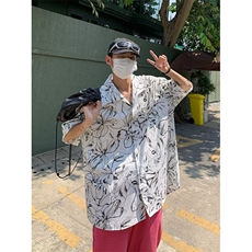 五分袖夏季衬衫纯色青春流行潮日常潮流男气质百搭文艺，男装衬衫，星座716-2