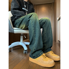 美式ins高街hiphop微喇重工艺水洗复古蓝牛仔裤货号K2322-1P60，男装牛仔裤，电商A063