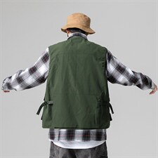 2021秋季新无影墙日系大码男机能嘻哈工装多口袋马甲外套MJ002P55，男装夹克，电商A001