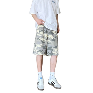 现货 得物夏季迷彩工装宽松阔腿直筒五分短裤男 K5916-特P35 控59图片