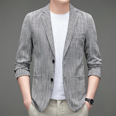 2023秋季新款中年男士单件西服爸爸装商务休闲时尚上衣外套，男装西服，电商B212（原钱塘6029）