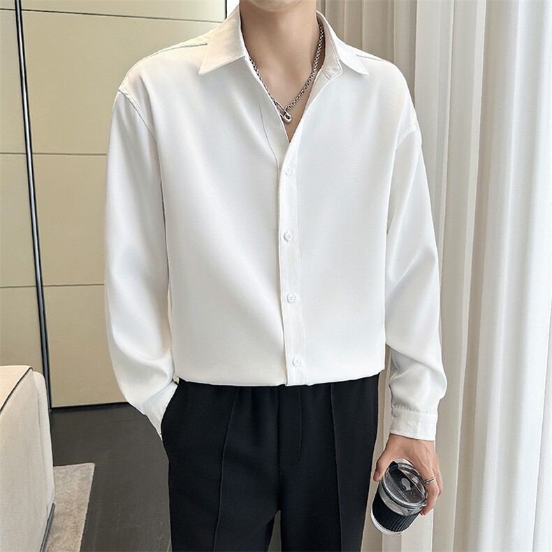 B216CS365P552025秋装新款男士长袖衬衫V领衬衣轻熟风,男装衬衫,电商B216（原B302）