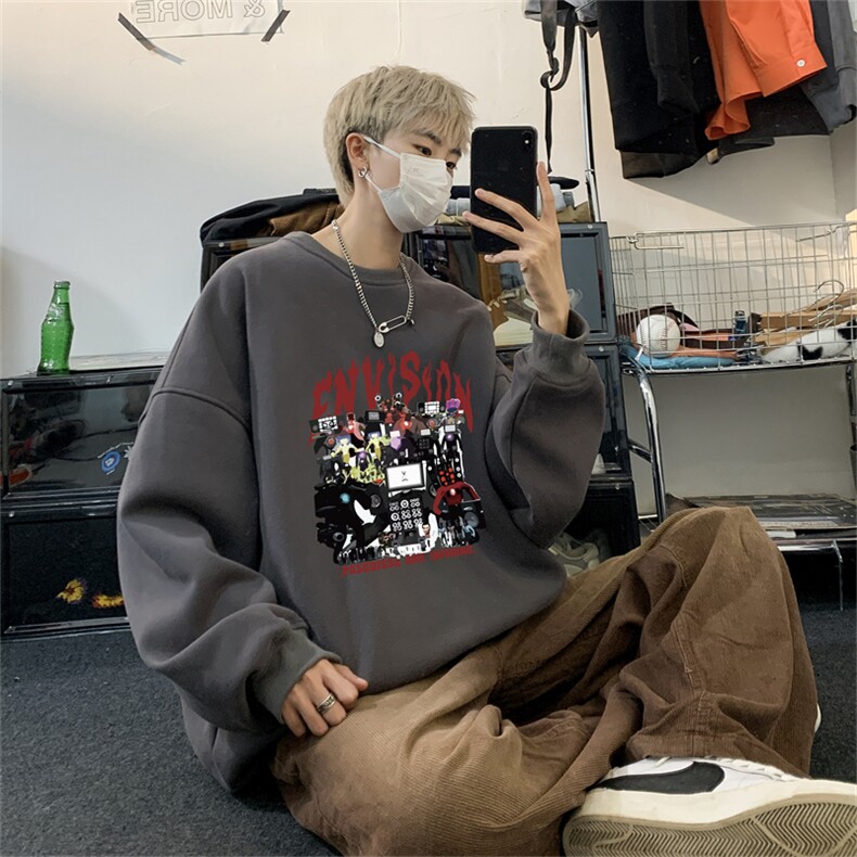 特P25控48 秋冬新款男士圆领卫衣宽松休闲日常百搭上衣WQ2433图片