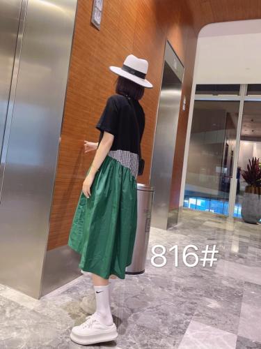 【现货】欧版不规则撞色连衣裙,女装连衣裙,柏旺阁