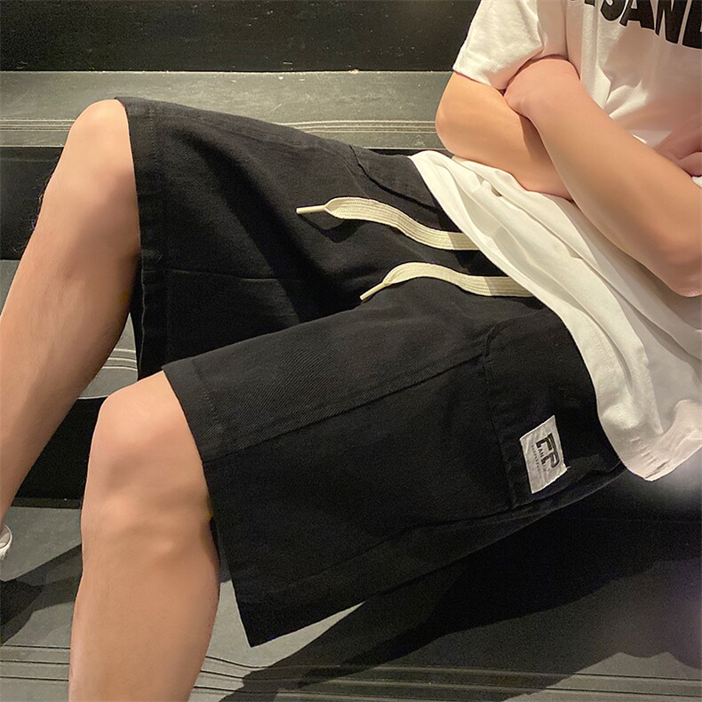 直播品做旧重水洗立体裁剪拼接工装短裤五分裤K9805/P45黑色2,男装牛仔裤,电商A094