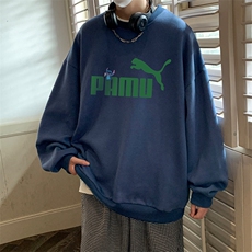 圆领卫衣男大码加厚加绒长袖t恤男S6227-P28加绒款-P33，男装卫衣，电商A040