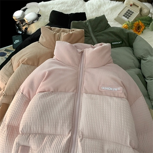 平铺新款潮牌棉袄外套玉米格加厚棉衣面包服 A436-0899-P80图片