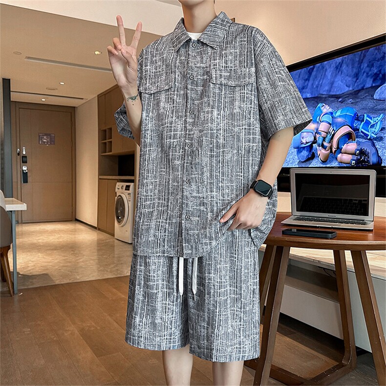 35580-P63大码控98大码夏季男士休闲套装,男装休闲套装,星座209