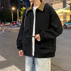 美式飞行员夹克男款解构弯刀短款外套廓形翻领棒球服JK02557-P70，男装夹克，星座308B-2