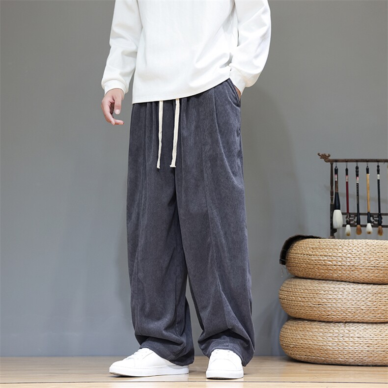 灯芯绒裤子男秋冬季风大码休闲裤哈伦裤直筒长裤219-WK33-P50，男装休闲裤，星座219