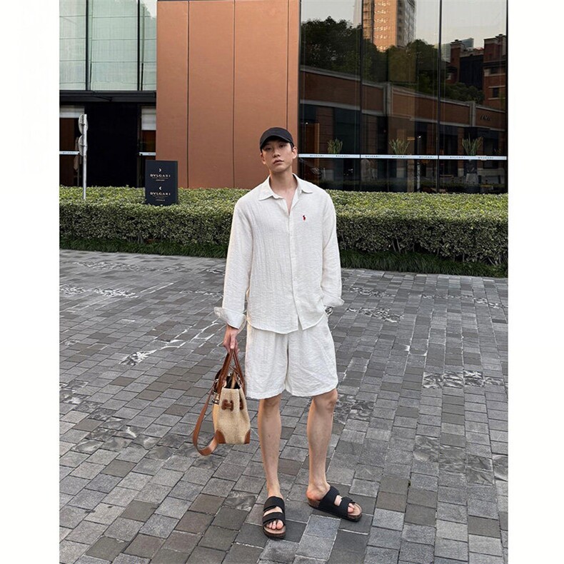 现货~亚麻刺绣长袖衬衫男夏季韩版宽松休闲防晒衬衣外套C035-P45,男装防晒衣,星座1004-3