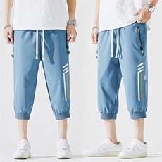 2025夏季新款男士七分裤时尚休闲马裤潮流男裤子KZ1071-P28，男装休闲裤，星座217-4