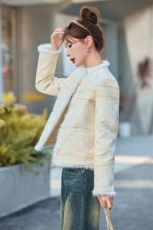 【bao款现货】2024新款冬装新中式外套水貂毛拼接羽绒服白鸭绒，女装羽绒服，雅静靓衣