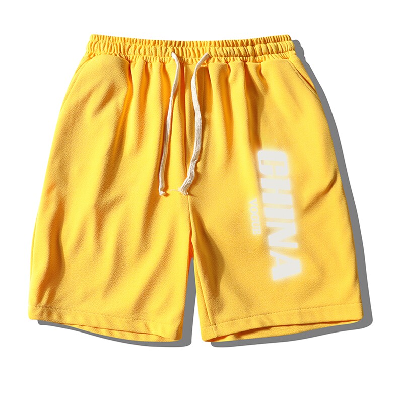 MK37053-P15冰丝短裤男士大码宽松休闲五分裤男运动中裤港风,男装休闲裤,电商A040