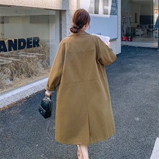 新款现货主推内里条纹长款风衣外套9888-P168-K238，女装风衣，2C129