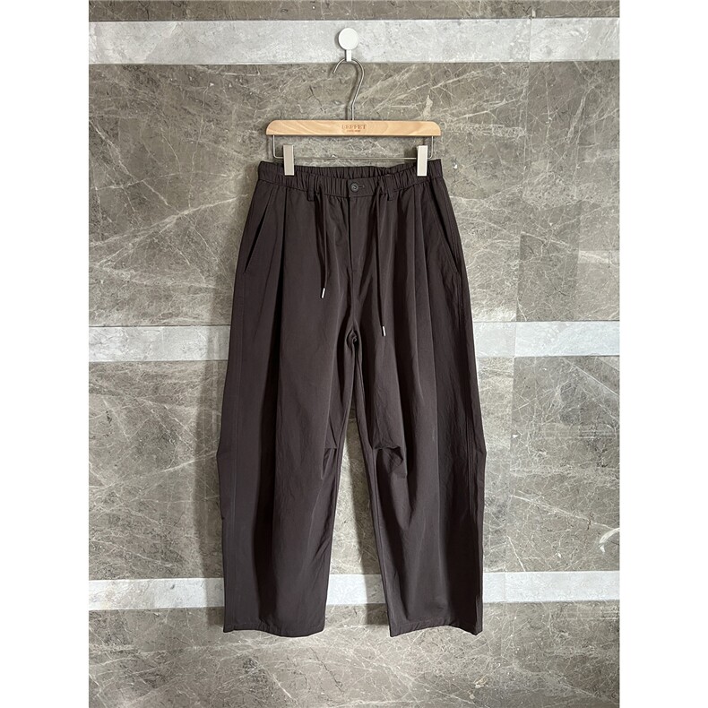 大裤腿美拉德风弯刀裤黑色K230/P88,男装休闲裤,电商A242