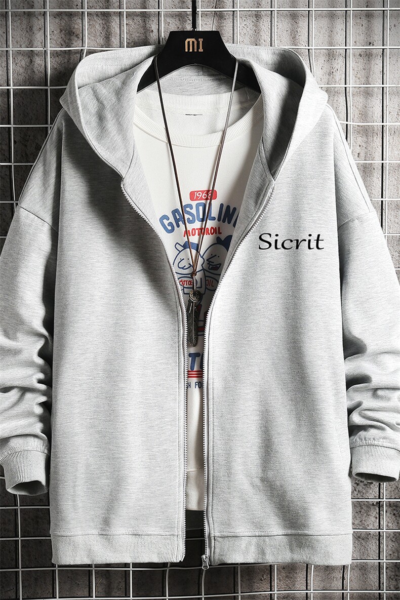 KS21098-P38连帽开衫卫衣男运动外套大码班服网格挂拍,男装卫衣,电商A040A