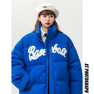 中性风 2023冬季新款情侣毛巾绣棉衣立领加厚潮牌棉服MYTC157P95图片