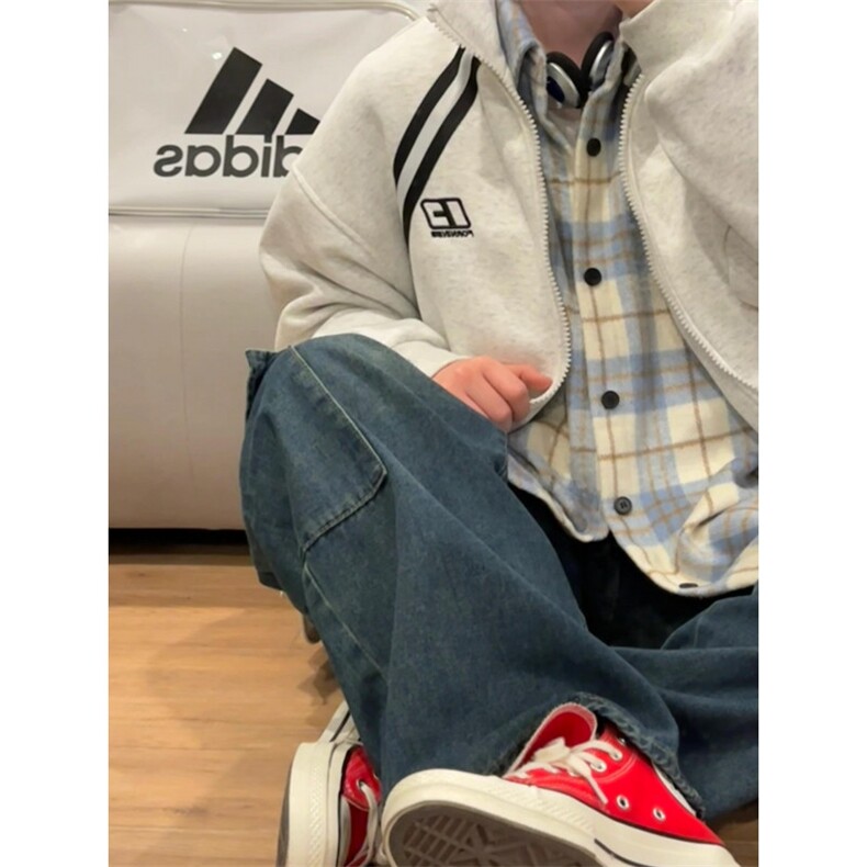 【有货】cleanfit花灰色卫衣男春秋高级感痞帅开衫外套H637LL-P65,男装卫衣,星座1007（原301D）