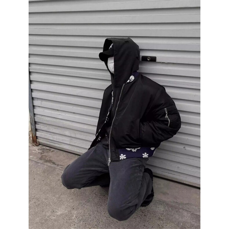 美式高街提花飞行员夹克外套男款春秋季潮牌高级感棒球服,男装夹克,四季星座505