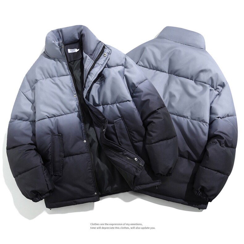 平铺新款渐变棉衣男女立领棉服棉袄面包服外套3351-P80控118,男装棉衣,星座207