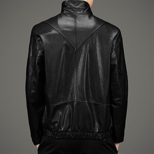 DLSN22053新款皮衣男头层山羊皮夹克翻领商务休闲男装P1000图片