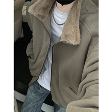 黑墙风9百搭复古剪裁解构设计加绒加厚重磅夹克外套TBMY03-P120，男装夹克，星座1315
